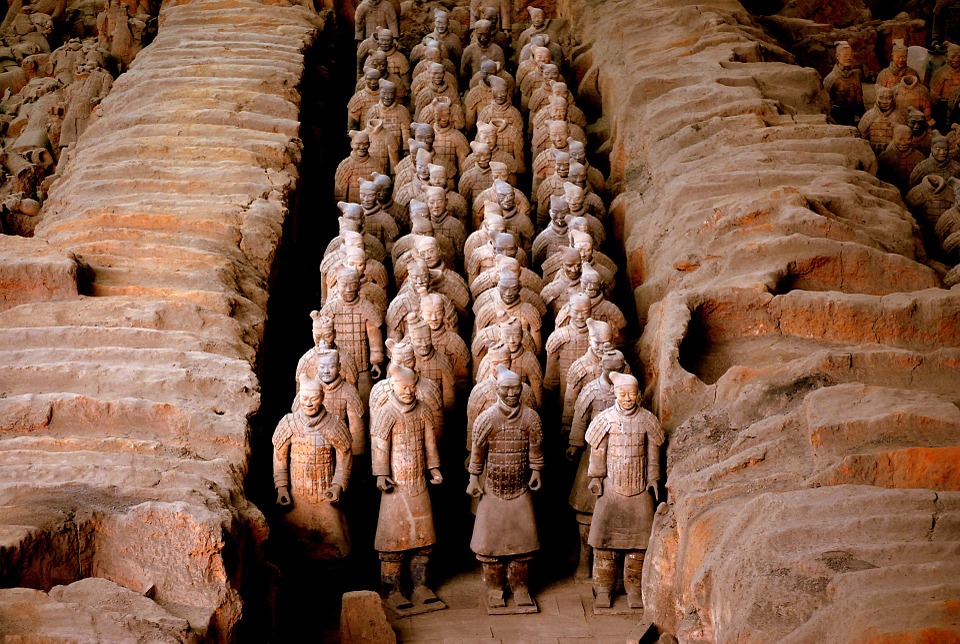 terracotta warriors on mandarin language school trip