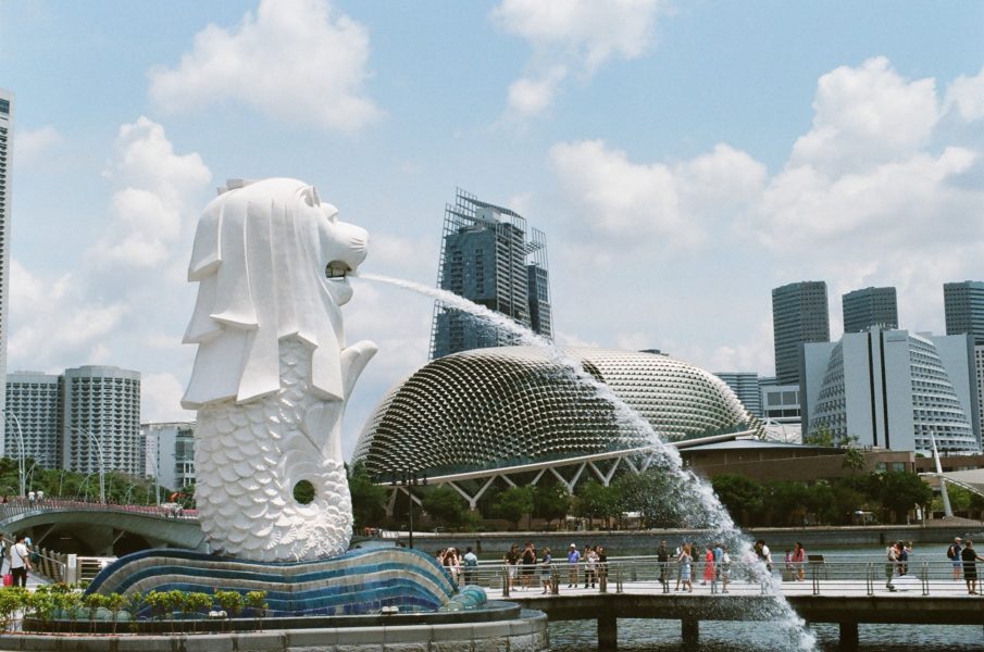 Singapore lion fountain on business school trips in Singapore and Malaysia